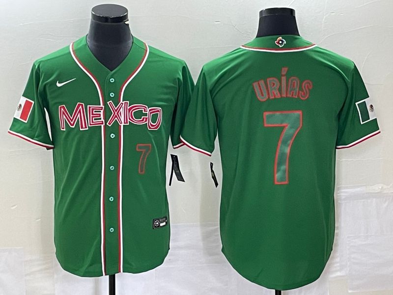 Men 2023 World Cub Mexico #7 Urias Green green Nike MLB Jersey11->more jerseys->MLB Jersey